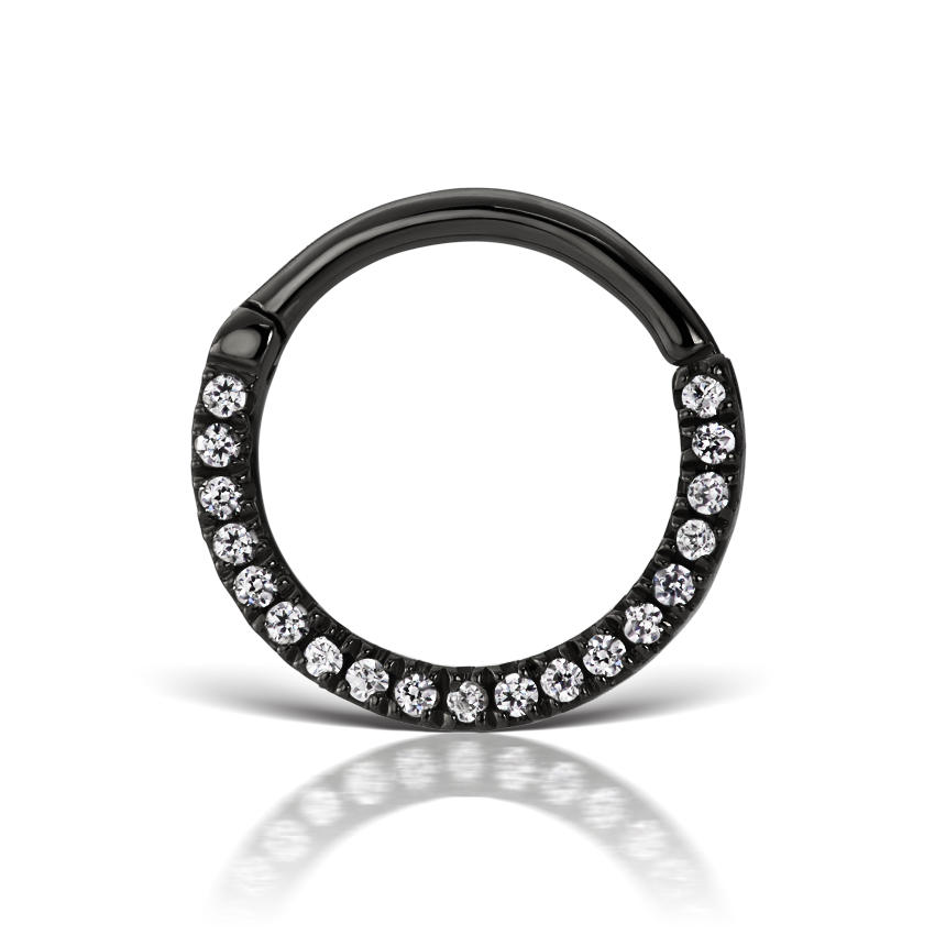 Diamond Horizontal Eternity Hoop Earring