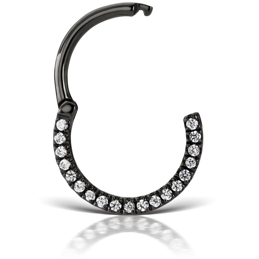 Diamond Horizontal Eternity Hoop Earring