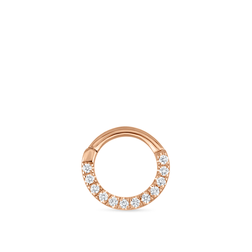 Diamond Horizontal Eternity Hoop Earring