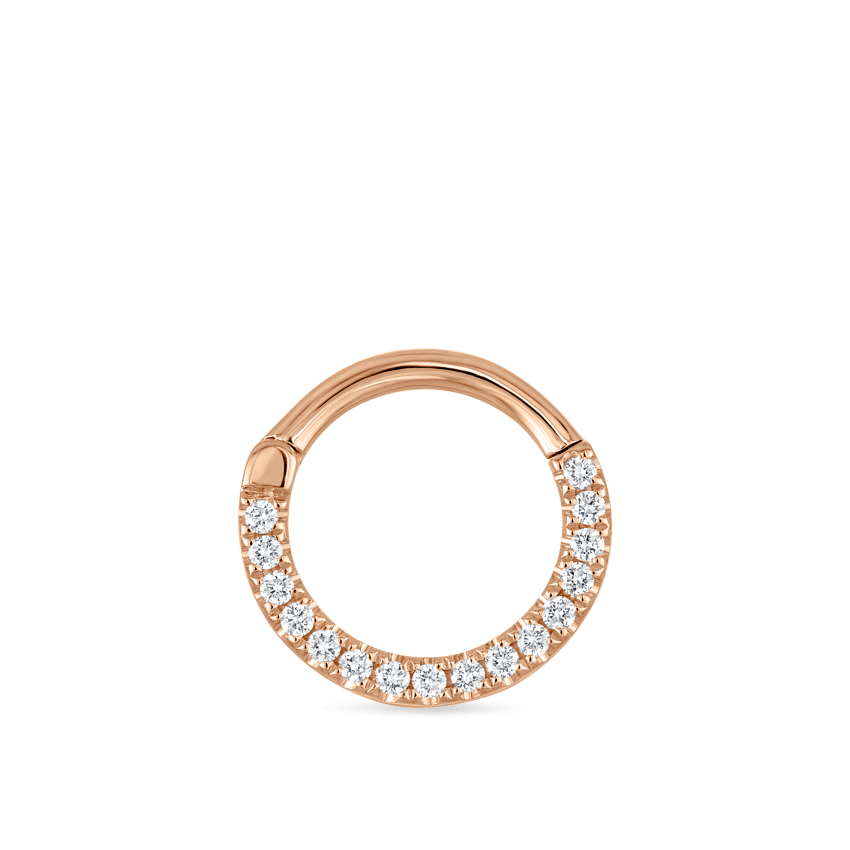 Diamond Horizontal Eternity Hoop Earring