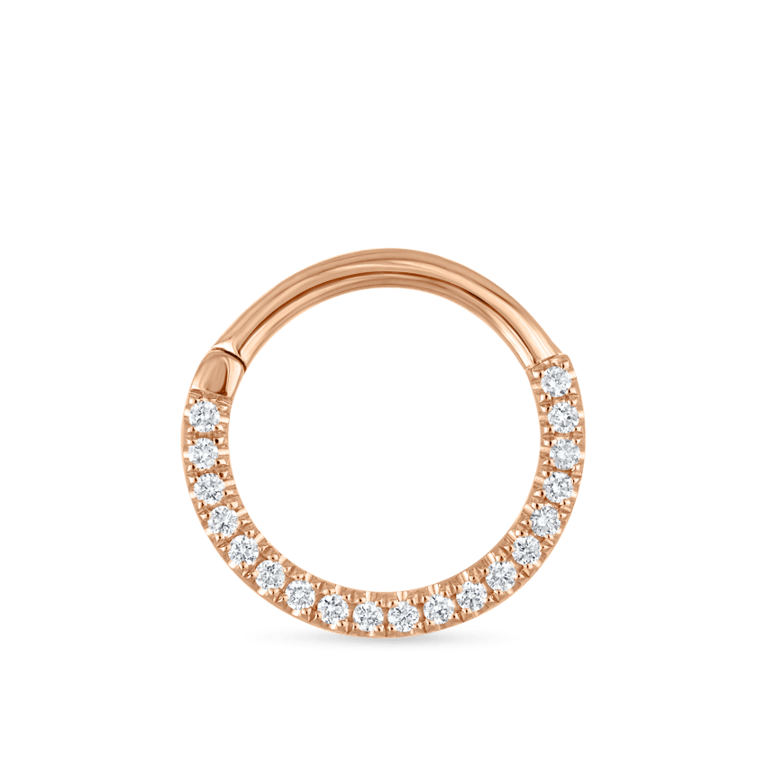 Diamond Horizontal Eternity Hoop Earring