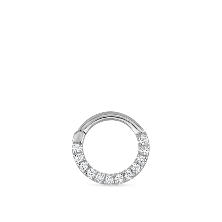 Diamond Horizontal Eternity Hoop Earring