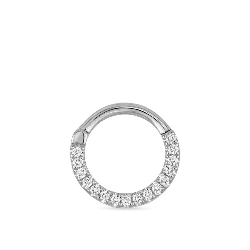 Diamond Horizontal Eternity Hoop Earring