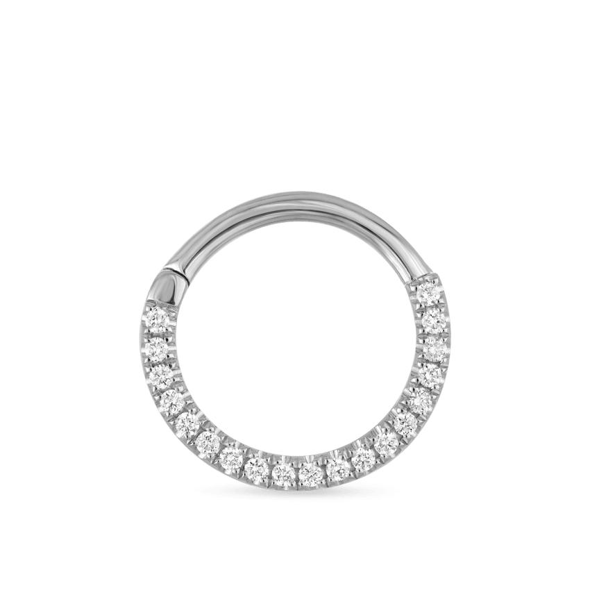 Diamond Horizontal Eternity Hoop Earring