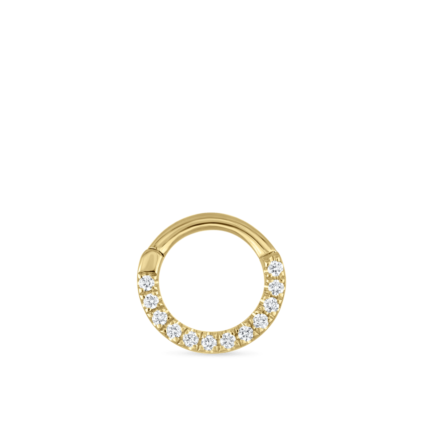Diamond Horizontal Eternity Hoop Earring