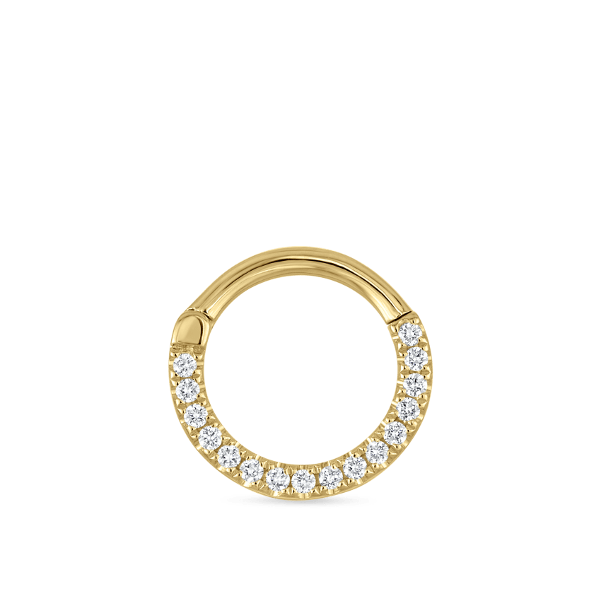 Diamond Horizontal Eternity Hoop Earring