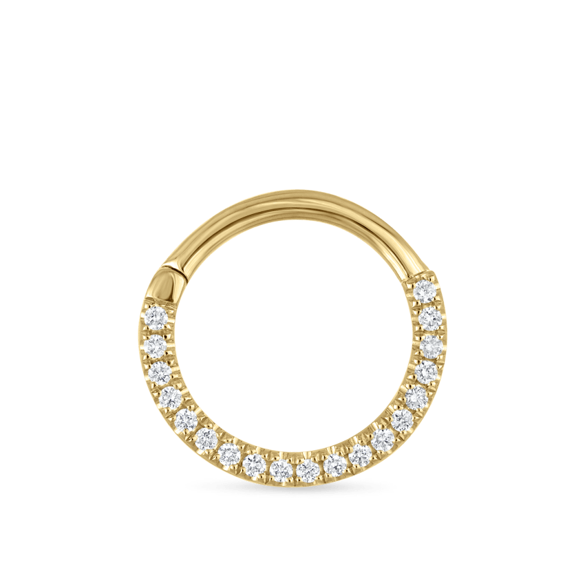 Diamond Horizontal Eternity Hoop Earring