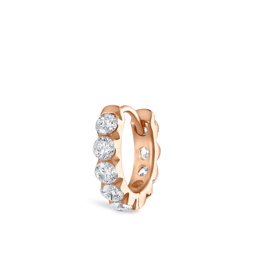 Invisible Set Large Diamond Eternity Hoop Earring