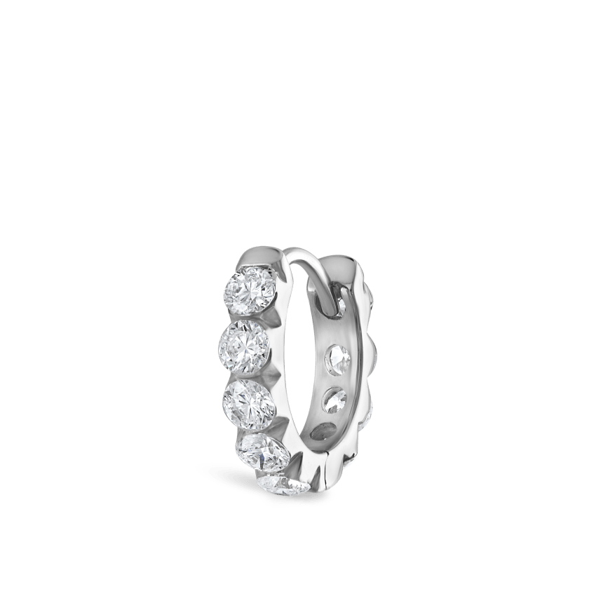 Invisible Set Large Diamond Eternity Hoop Earring