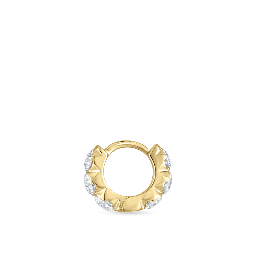 Invisible Set Large Diamond Eternity Hoop Earring