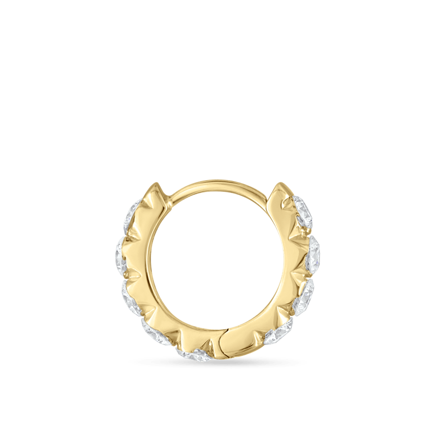 Invisible Set Large Diamond Eternity Hoop Earring
