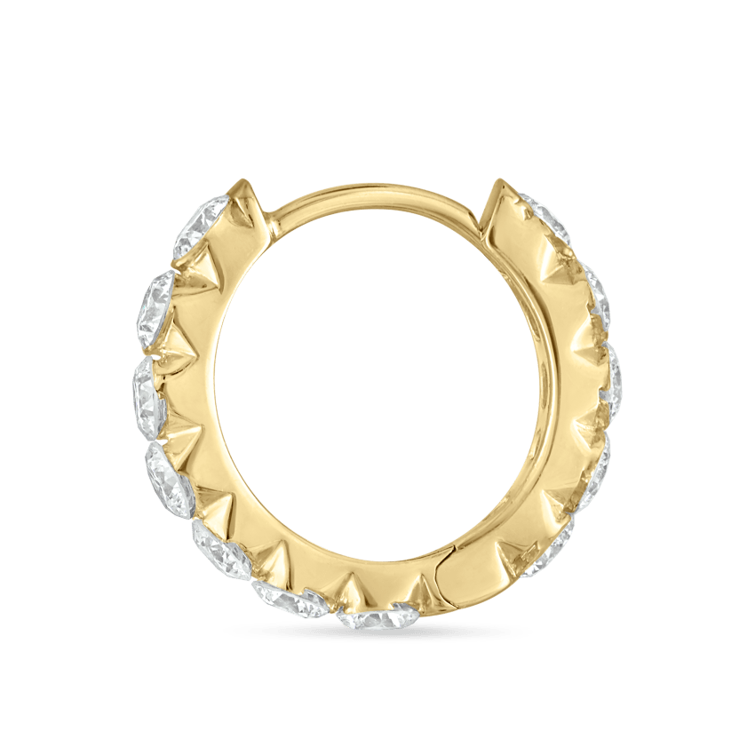 Invisible Set Large Diamond Eternity Hoop Earring