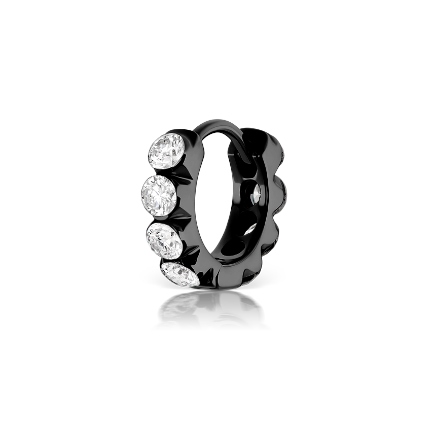 Invisible Set Large Diamond Eternity Hoop Earring