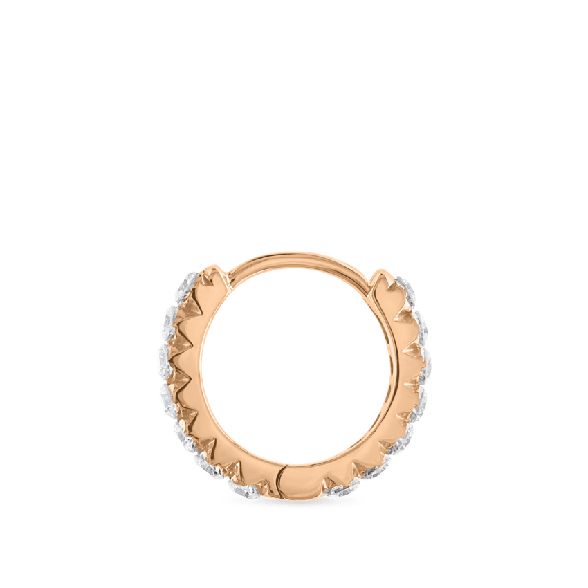 Invisible Set Diamond Eternity Hoop Earring