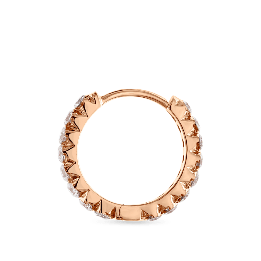 Invisible Set Diamond Eternity Hoop Earring