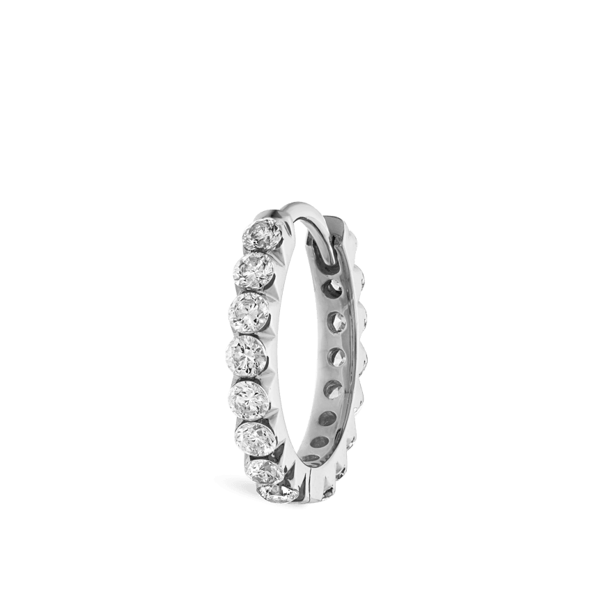 Invisible Set Diamond Eternity Hoop Earring