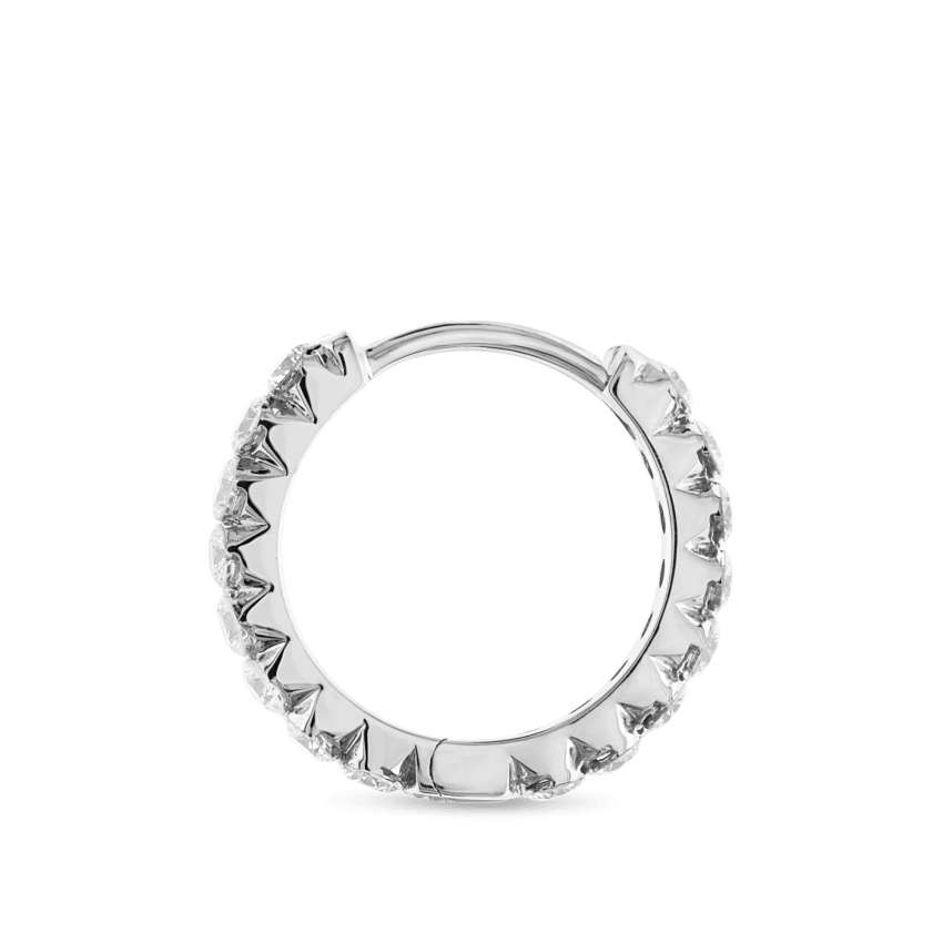 Invisible Set Diamond Eternity Hoop Earring
