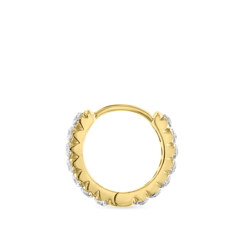 Invisible Set Diamond Eternity Hoop Earring