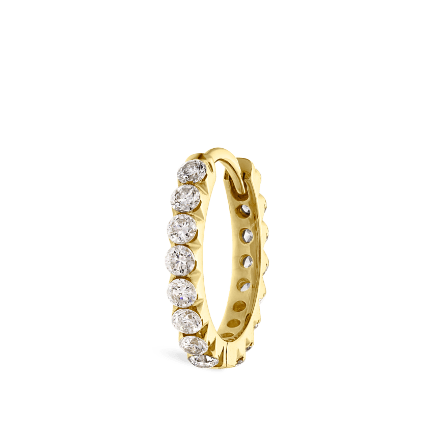 Invisible Set Diamond Eternity Hoop Earring