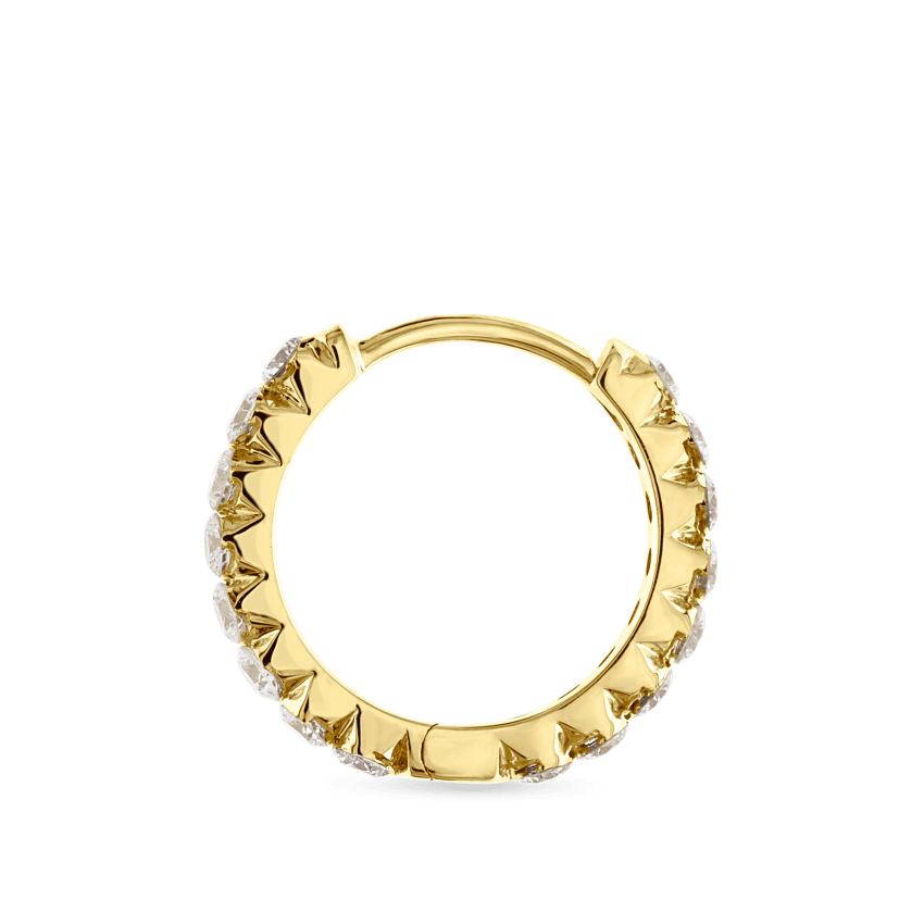 Invisible Set Diamond Eternity Hoop Earring