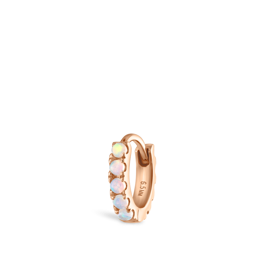 Opal Eternity Hoop Earring