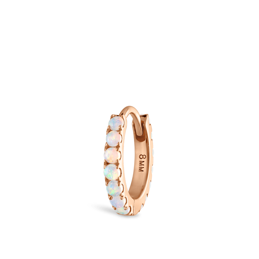 Opal Eternity Hoop Earring