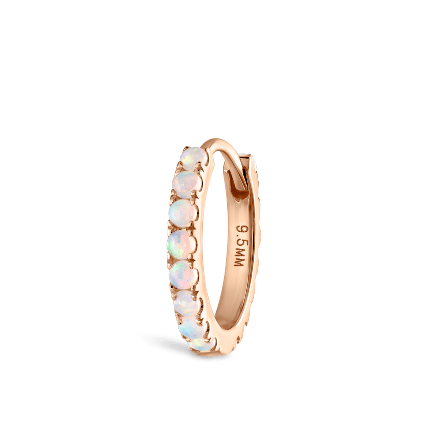 Opal Eternity Hoop Earring