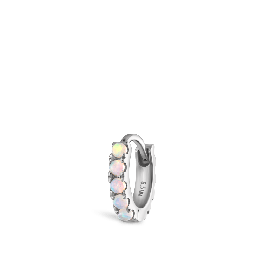 Opal Eternity Hoop Earring