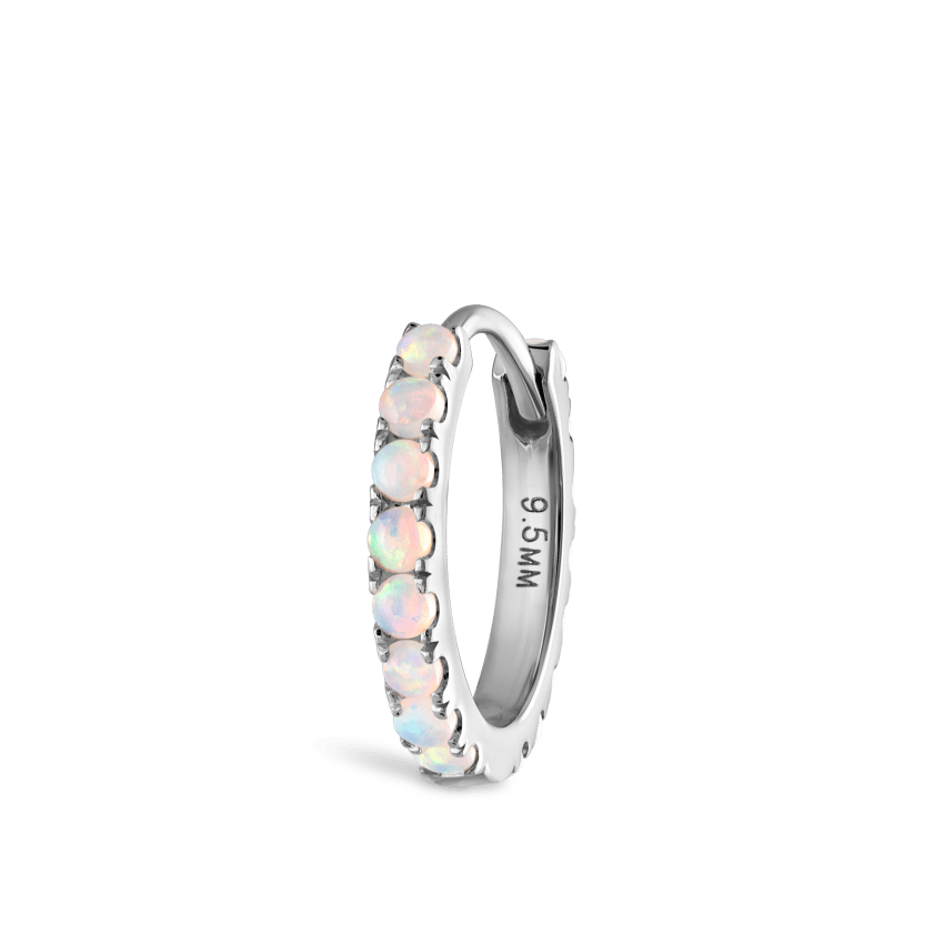 Opal Eternity Hoop Earring