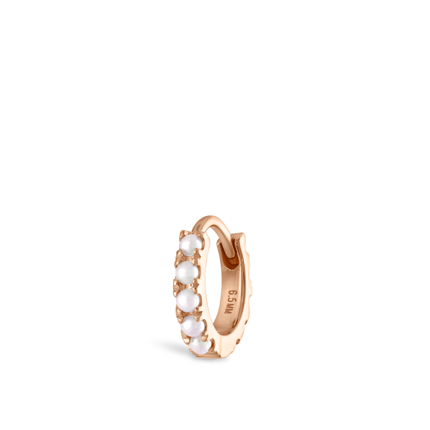 Pearl Eternity Hoop Earring