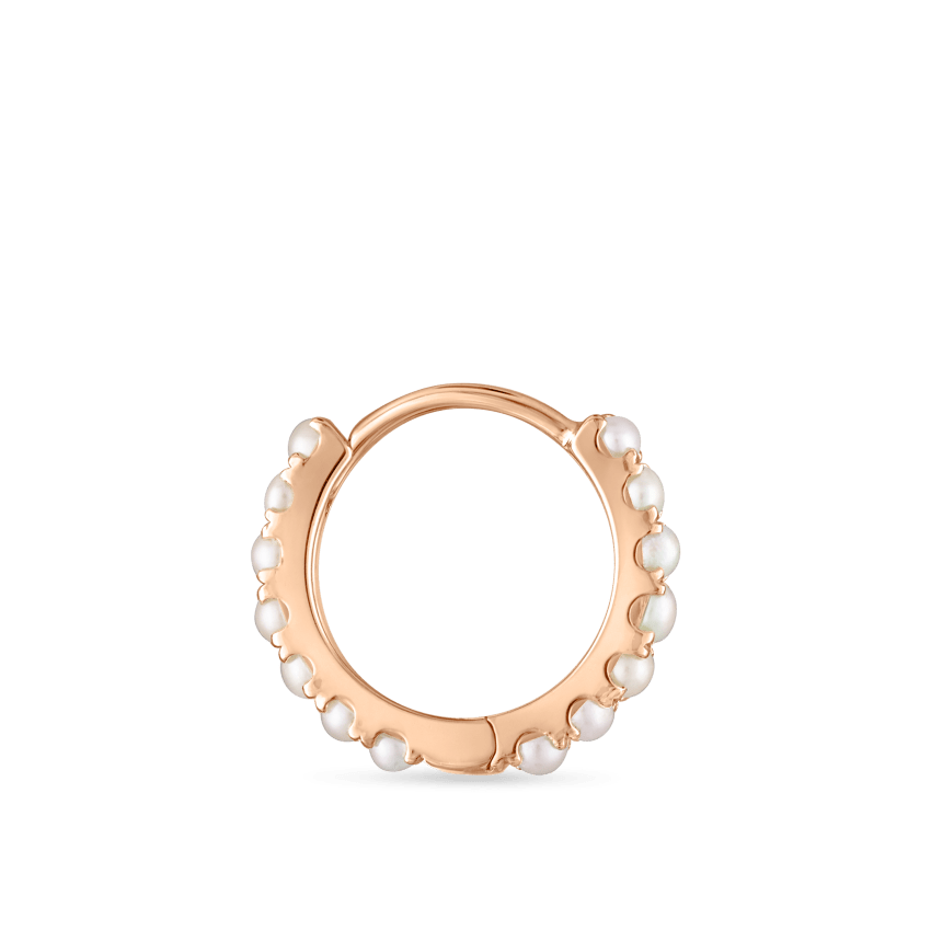 Pearl Eternity Hoop Earring