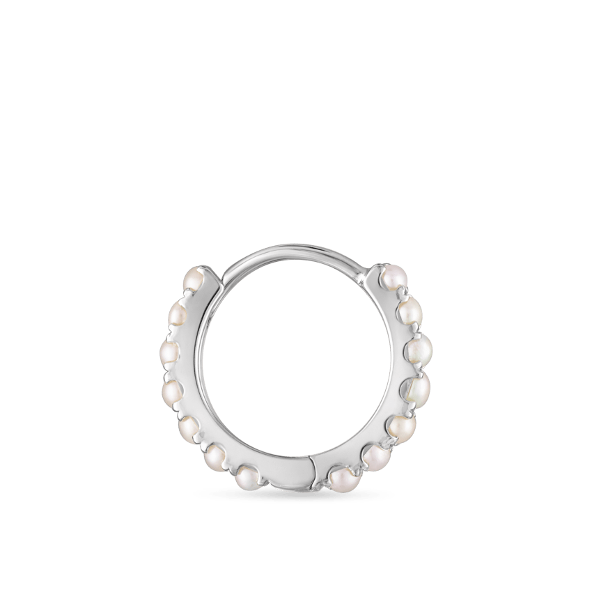 Pearl Eternity Hoop Earring