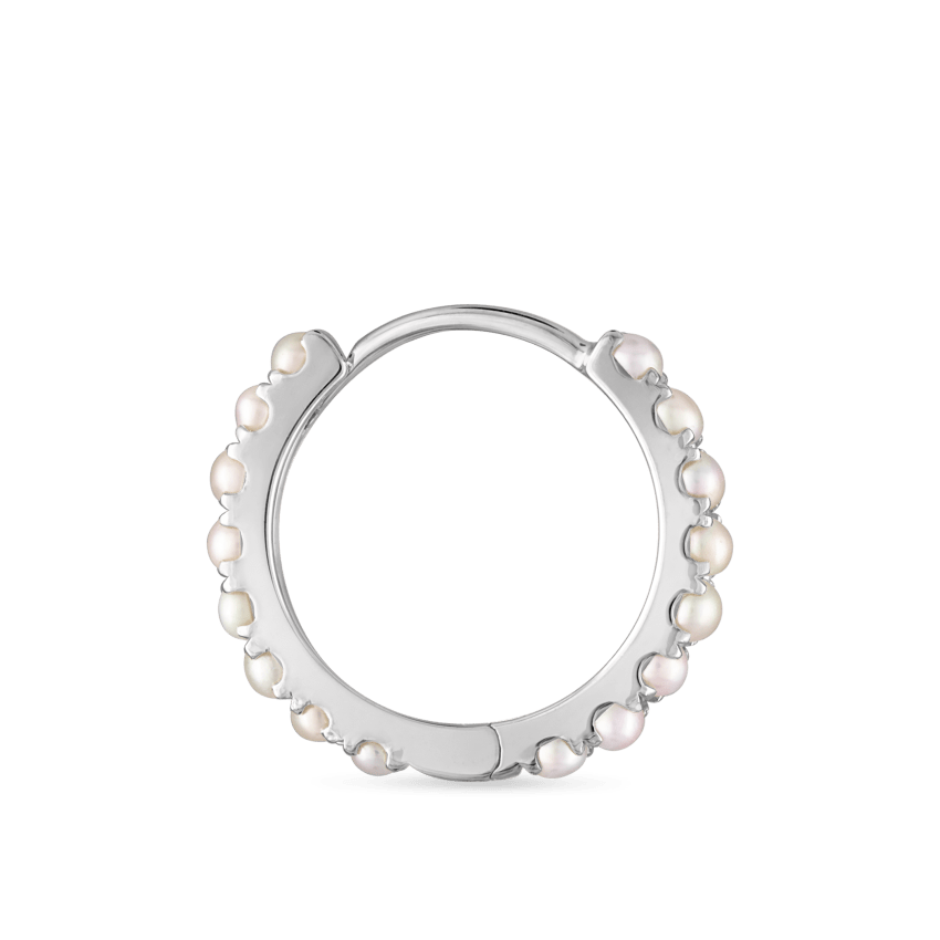 Pearl Eternity Hoop Earring