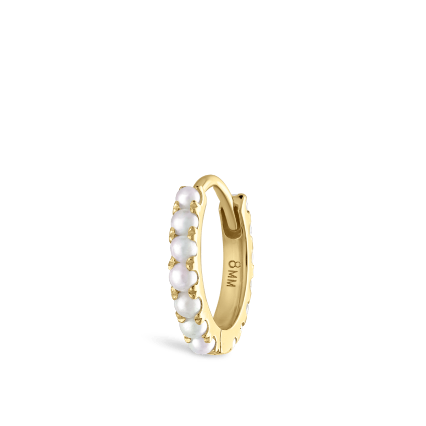 Pearl Eternity Hoop Earring