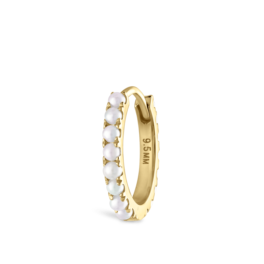 Pearl Eternity Hoop Earring