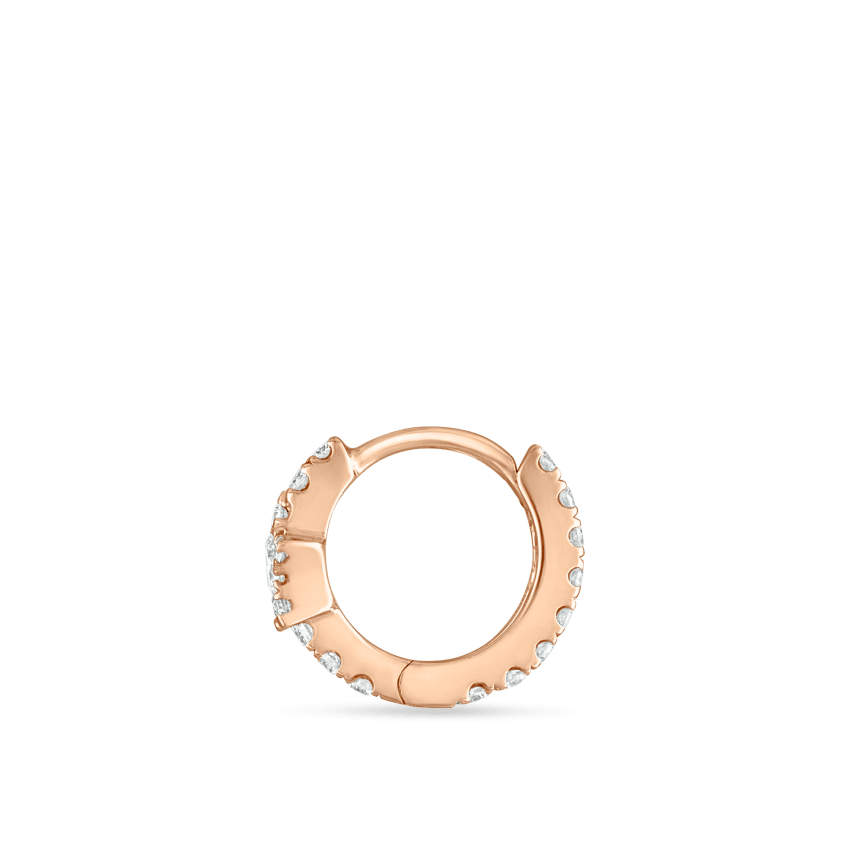 Diamond Star Eternity Hoop Earring