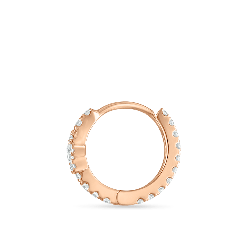 Diamond Star Eternity Hoop Earring