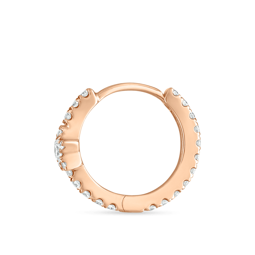 Diamond Star Eternity Hoop Earring