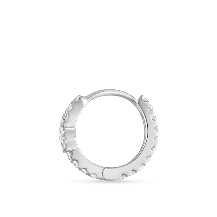 Diamond Star Eternity Hoop Earring