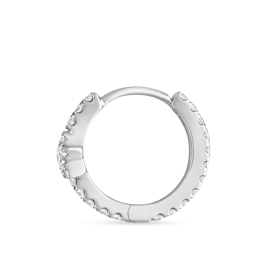 Diamond Star Eternity Hoop Earring