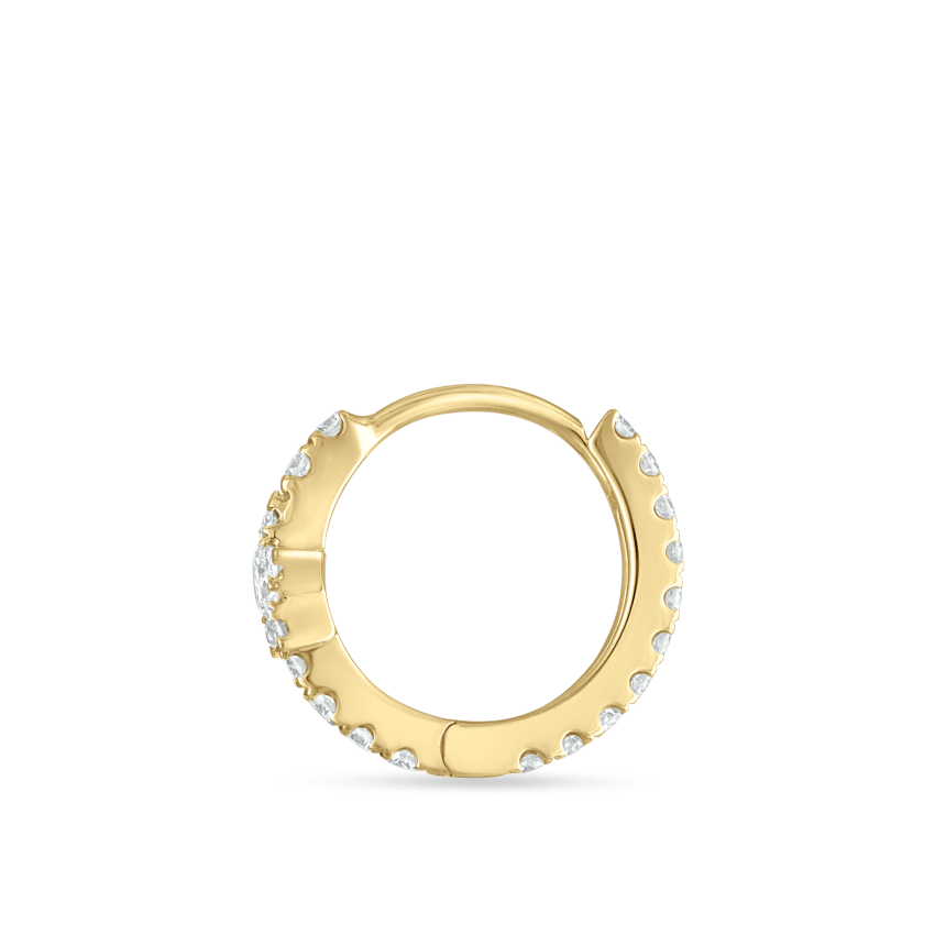 Diamond Star Eternity Hoop Earring