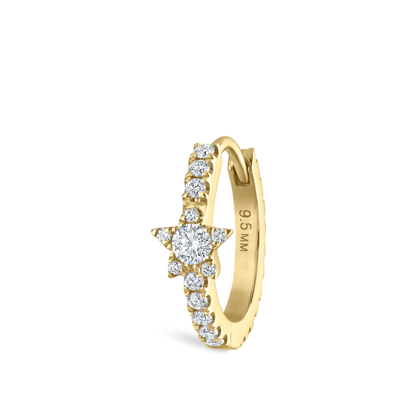 Diamond Star Eternity Hoop Earring