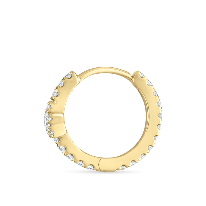 Diamond Star Eternity Hoop Earring