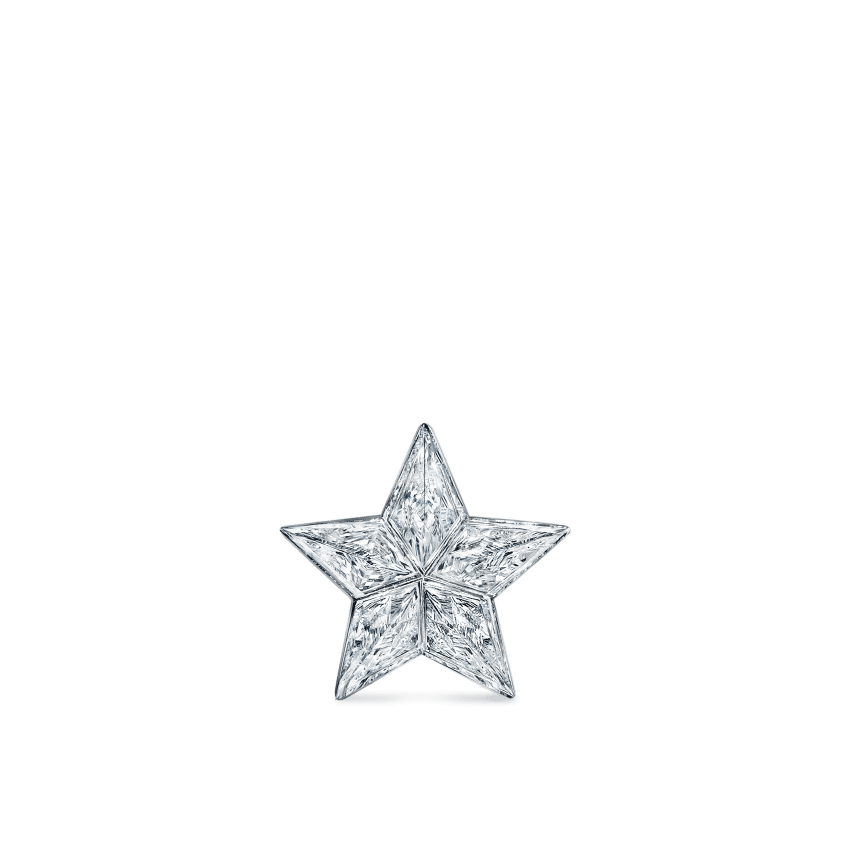Invisible Set Diamond Star Threaded Stud Earring