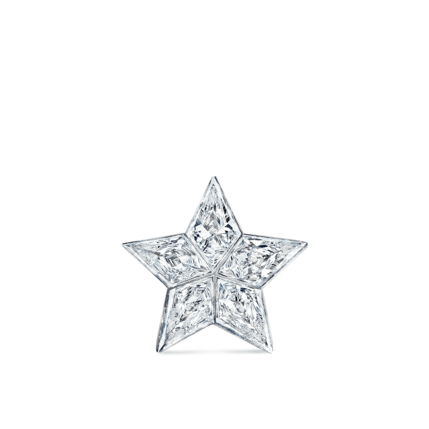 Invisible Set Diamond Star Threaded Stud Earring