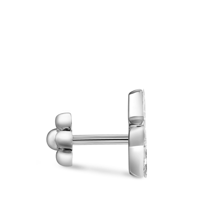 Invisible Set Diamond Star Threaded Stud Earring