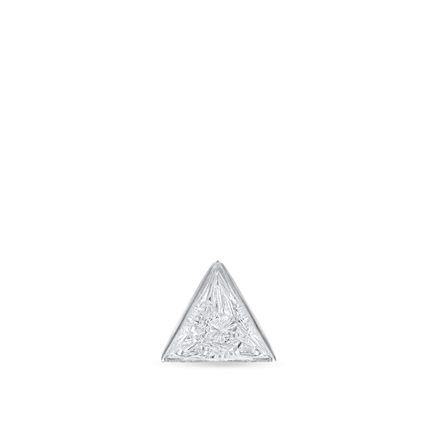 Invisible Set Triangle Diamond Threaded Stud Earring