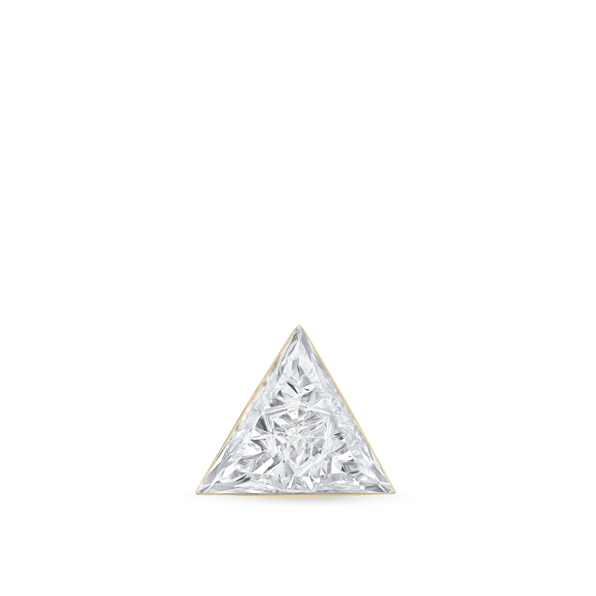 Invisible Set Triangle Diamond Threaded Stud Earring