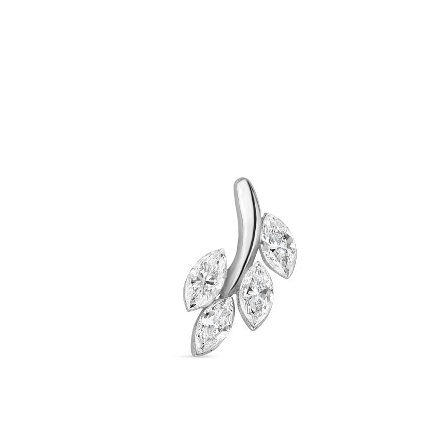 Diamond Vine Stud Earring