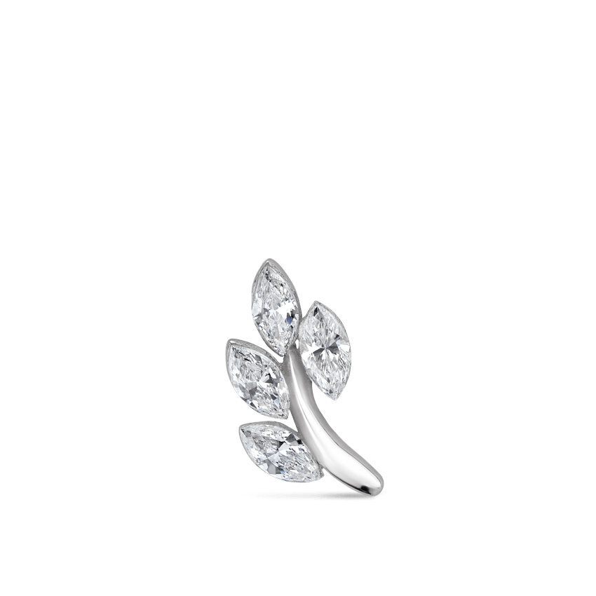 Diamond Vine Threaded Stud Earring